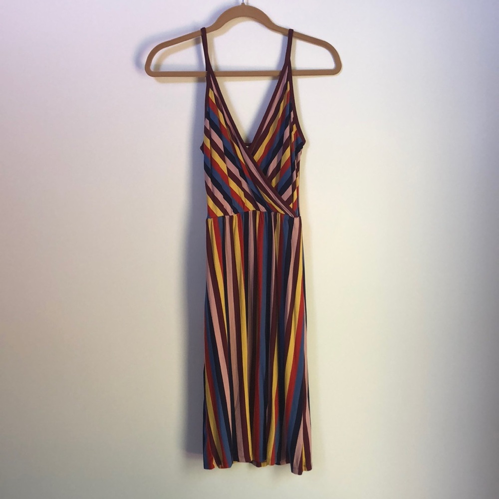 Stretchy Striped Midi Dress